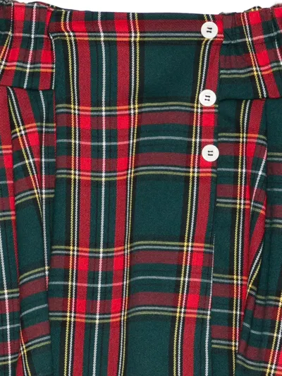 La Stupenderia Check-pattern Skirt In Red