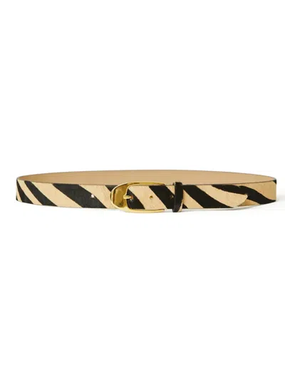 B-low The Belt Joshua Zebra-print Calf-hair Belt In Black