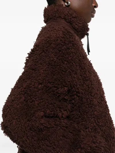 Jil Sander 173 Gd Zip Up Jacket In Brown