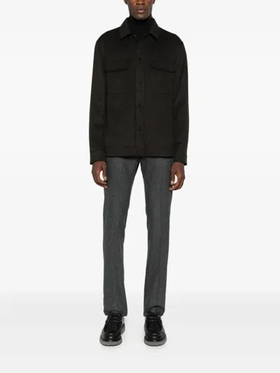 Duno Amlet Shirt Jacket In Brown