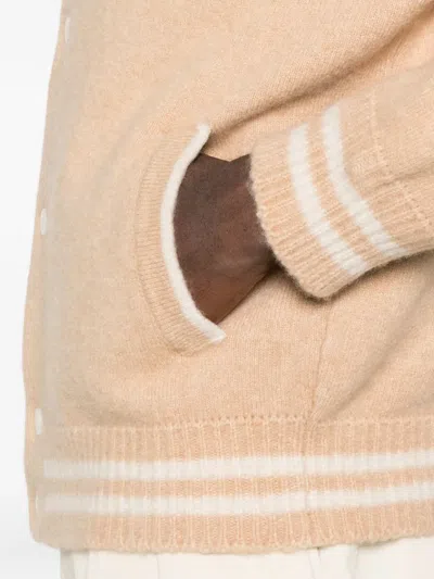 Laneus Cashmere Bomber Jacket In Neutral