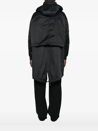 Dsquared2 Panelled Pocket Coat In Black