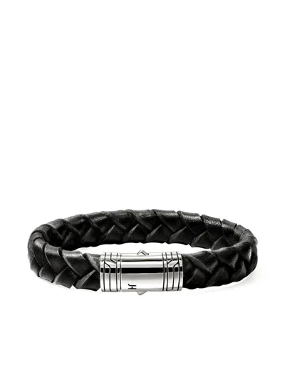 John Hardy Sterling Silver Braided Bracelet In Black