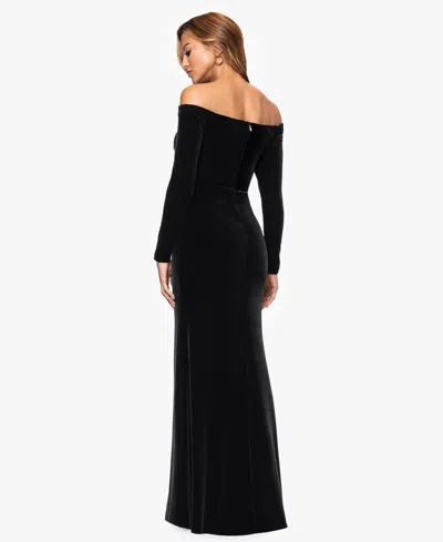 Xscape Women's Off The Shoulder Maxi Dress In Black