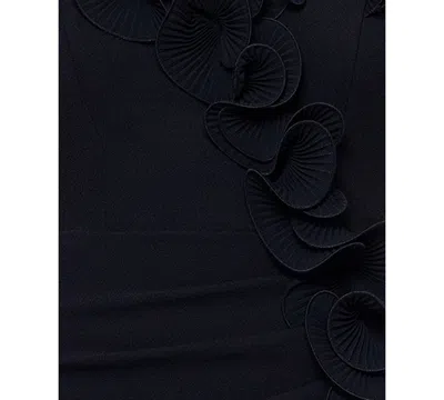 Xscape Petite Strapless Long Sheath Dress In Black