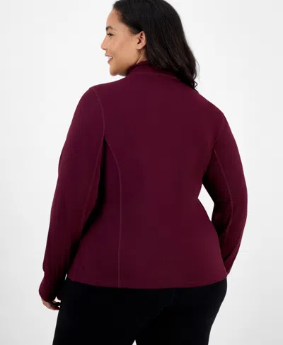 Id Ideology Plus Size Soft Flex Solid Full-zip Jacket, Created For Macy's