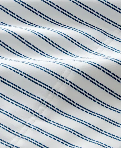 Charter Club 550 Thread Count Printed Cotton 3-pc. Sheet Set, Twin, Exclusively At Macy's In Blue