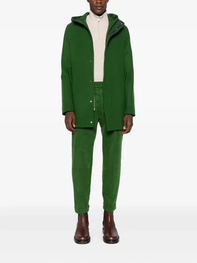 Manuel Ritz Pleated Tapered Trousers In Green