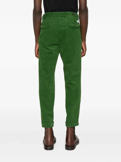 Manuel Ritz Pleated Tapered Trousers In Green