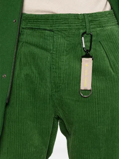 Manuel Ritz Pleated Tapered Trousers In Green