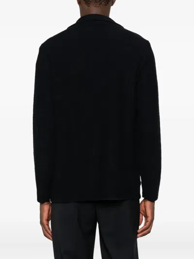 Manuel Ritz Knitted Blazer In Blue