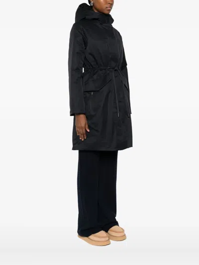 Save The Duck Joel Drawstring-waist Hooded Jacket In Black