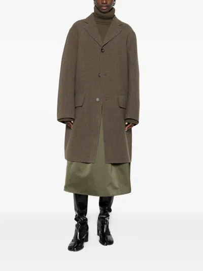 Sofie D'hoore Single Breasted Coat In Brown