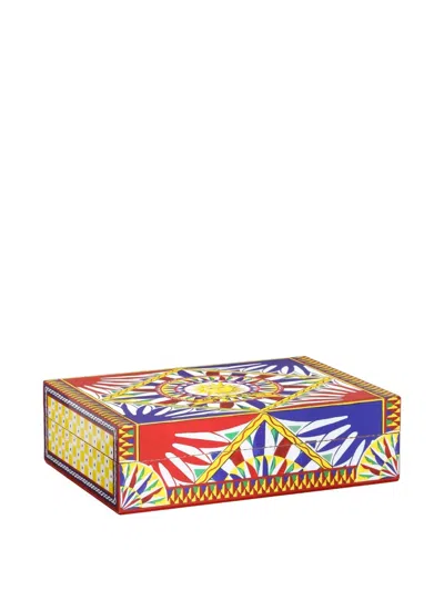 Dolce & Gabbana Large Decorated Trinket Box (25cm X 18.5cm) In Multi