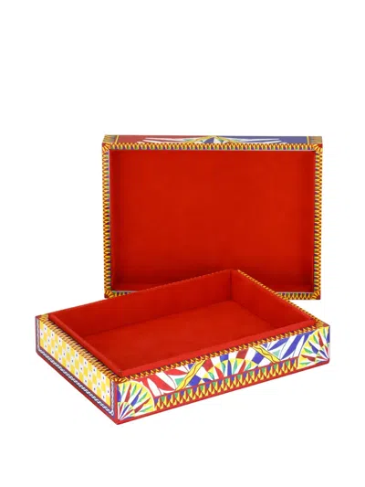 Dolce & Gabbana Large Decorated Trinket Box (25cm X 18.5cm) In Multi