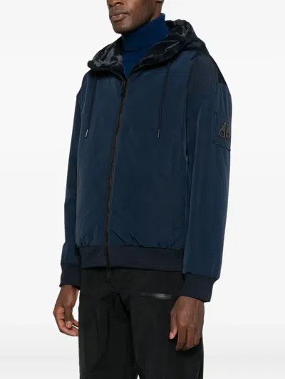 Moose Knuckles Roland Reversible Hooded Jacket In Blue