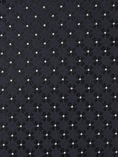 Zegna Patterned Silk Tie In Black