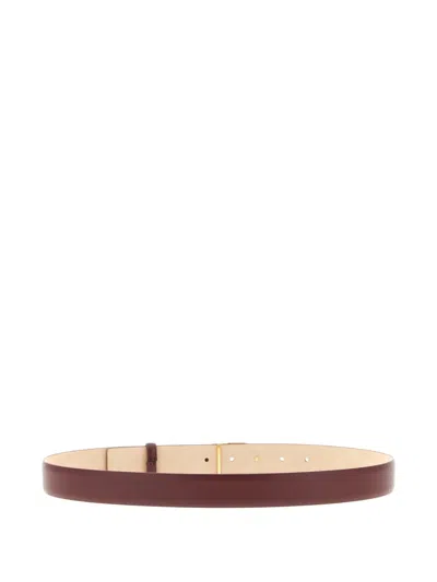 Khaite Smooth Saddle Leather Belt In Brown
