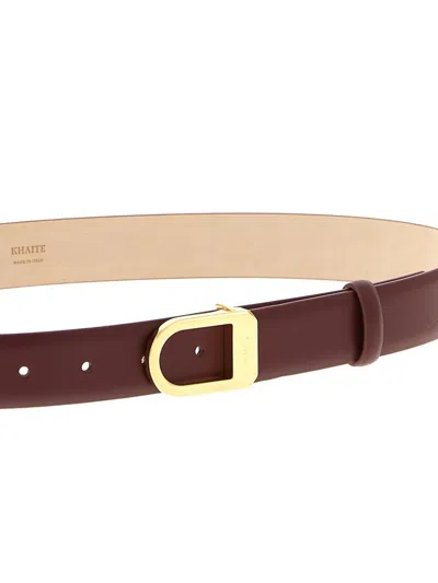 Khaite Smooth Saddle Leather Belt In Brown