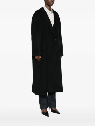 Pt Torino Single-breasted Coat In Black