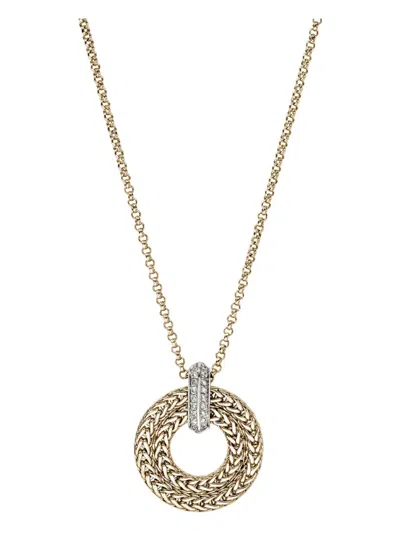 John Hardy 14k Yellow Gold Diamond Pendant Necklace In Gold