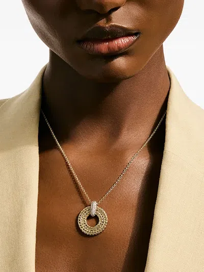 John Hardy 14k Yellow Gold Diamond Pendant Necklace In Gold
