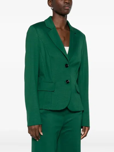 Marccain Single-breasted Blazer In Green