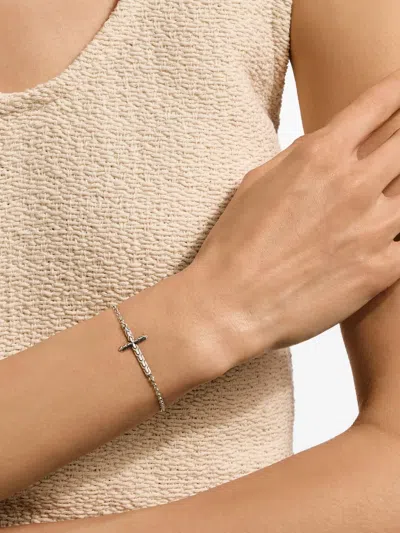 John Hardy Sterling Silver Cross-embellishment Bracelet In Metallic