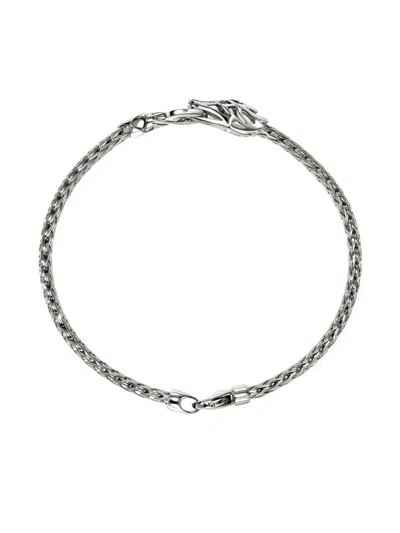 John Hardy Naga Bracelet Sterling Silver Diamonds Blue Sapphire 3.5mm