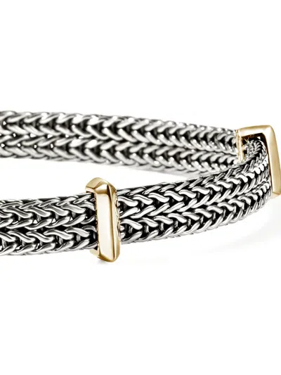 John Hardy 14k Yellow Gold And Sterling Silver Icon Link Bracelet In Metallic
