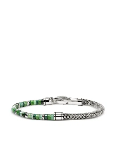 John Hardy Sterling Silver Green Agate Bracelet In Metallic