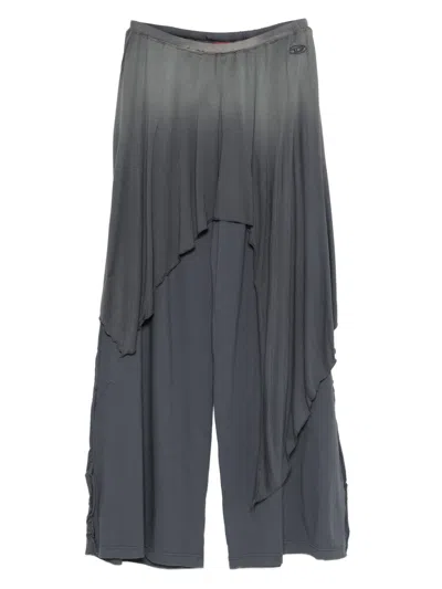 LOGO细节荷叶边长裤