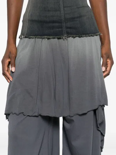 LOGO细节荷叶边长裤