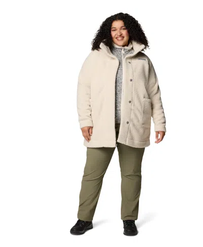 Columbia Plus Size Active Panorama Stand-collar Long Jacket In Gray