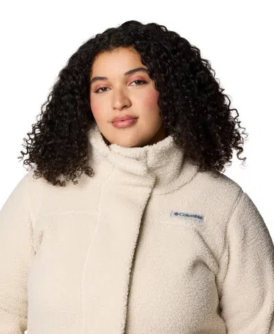 Columbia Plus Size Active Panorama Stand-collar Long Jacket In Gray