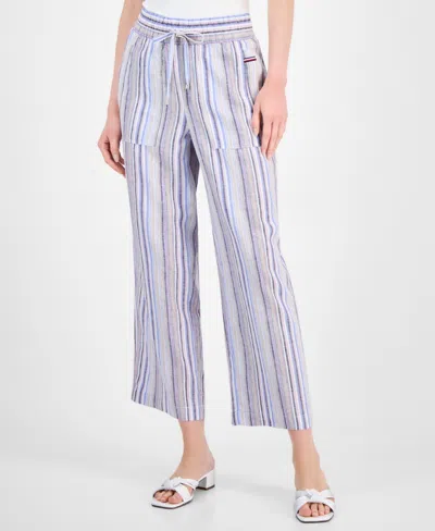 Tommy Hilfiger Women's Striped Drawstring-waist Pants In Multi