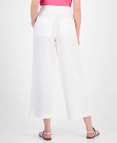 Tommy Hilfiger Women's Drawstring-waist Pull-on Pants In White
