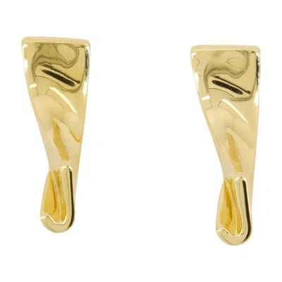 Jacquemus Curved Design Earrings For Modern Style In Gold