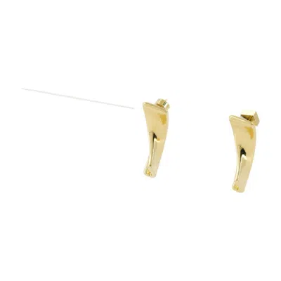 Jacquemus Curved Design Earrings For Modern Style In Gold
