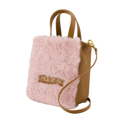 Marni Luxurious Handbag Featuring Removable Strap In Pink
