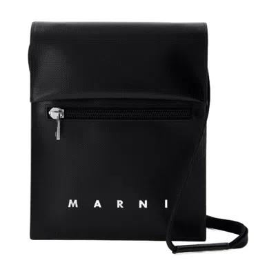 Marni Pouch On Strap Crossbody In Black