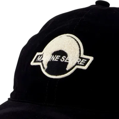 Marine Serre Velvet Cap In Black