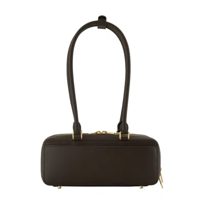 Self-portrait Rectangular Shoulder Bag With Double Handle In Brown