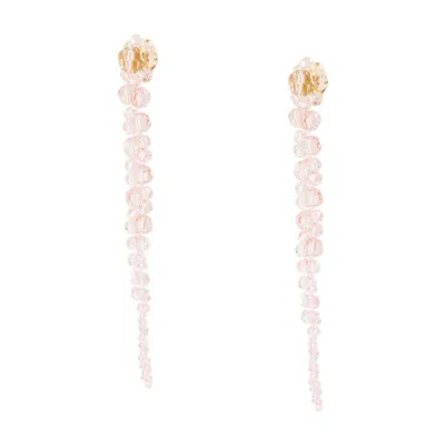 Simone Rocha Drip Earrings In Pink