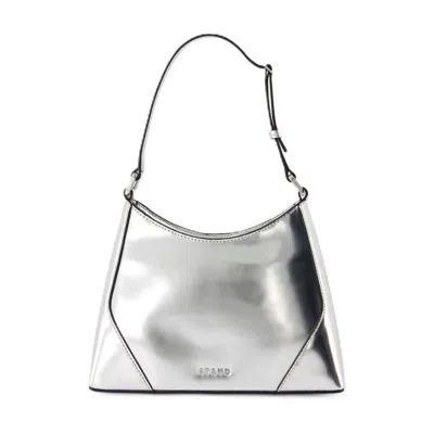 Staud Linda Shoulder Bag In Silver