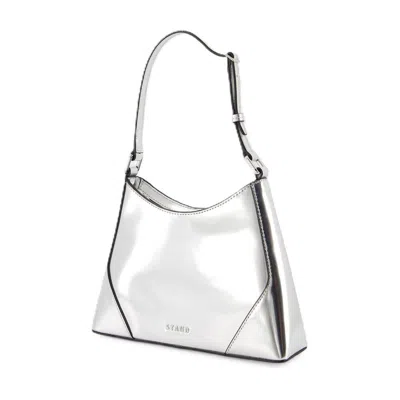 Staud Linda Shoulder Bag In Silver