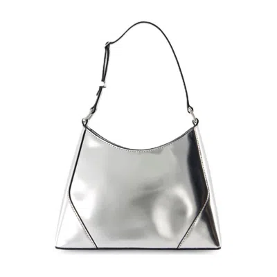 Staud Linda Shoulder Bag In Silver