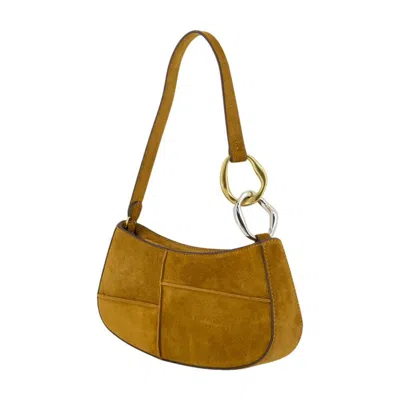 Staud Ollie Suede Shoulder Bag In Brown