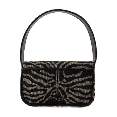 Staud Tommy Beaded Bag Shoulder Bag With All-over Beads In Black