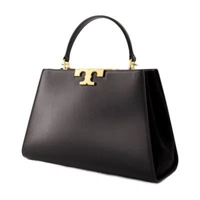 Tory Burch Eleanor Leather Satchel Bag In Black